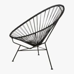 Acapulco Black Outdoor Chair 17 Acapulco Black Outdoor Chair -Home Furnishing Store AcapulcoLoungeChairBlack3QBS17