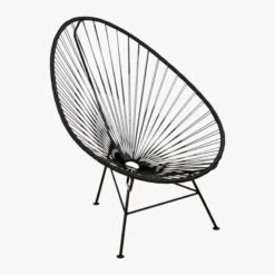 Acapulco Black Outdoor Chair 15 Acapulco Black Outdoor Chair -Home Furnishing Store AcapulcoLoungeChairBlack3QS17