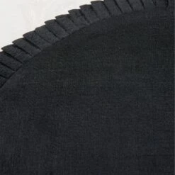 Alcott Black Round Placemat -Home Furnishing Store AlcottSilkPlacematAV2SHS22