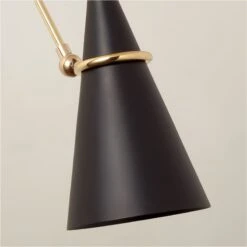 Aldus Black And Polished Brass Articulating Wall Sconce -Home Furnishing Store AldusBkNPldBrsArtlngScncAVSHF22