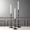 Allis Black Taper Candle Holders Set Of 3 -Home Furnishing Store AllisTaperHolderGrpFHF17
