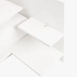 Andes High-Gloss White Platform Queen Bed With Nightstands -Home Furnishing Store AndesBedWhiteKingAVF17