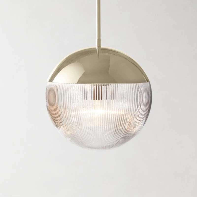 Anezi 12" Champagne And Glass Pendant Light 4 Anezi 12" Champagne And Glass Pendant Light - Image 2