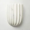 Ariel Fluted White Marble Wall Sconce Light -Home Furnishing Store ArielWhiteMarbleSconceSHS23