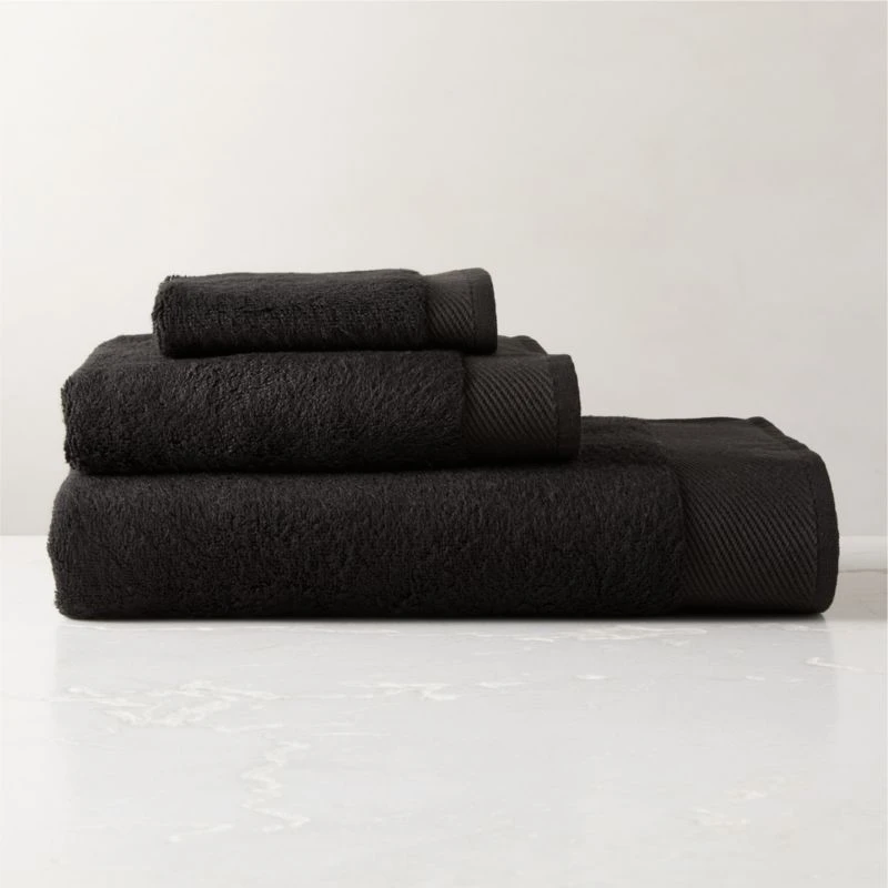 Arlow Organic Cotton Black Bath Sheet Set 3 Arlow Organic Cotton Black Bath Sheet Set