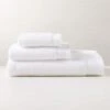 Arlow Organic Cotton White Bath Towel Set -Home Furnishing Store ArlowWhtOrgCttnBthTwlBndSHS23