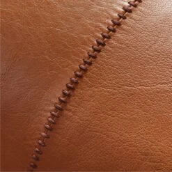 48"x12" Artigo Brown Leather Throw Pillow With Down-Alternative Insert -Home Furnishing Store ArtigoLthrSdlPillow48x12AV2SSS22