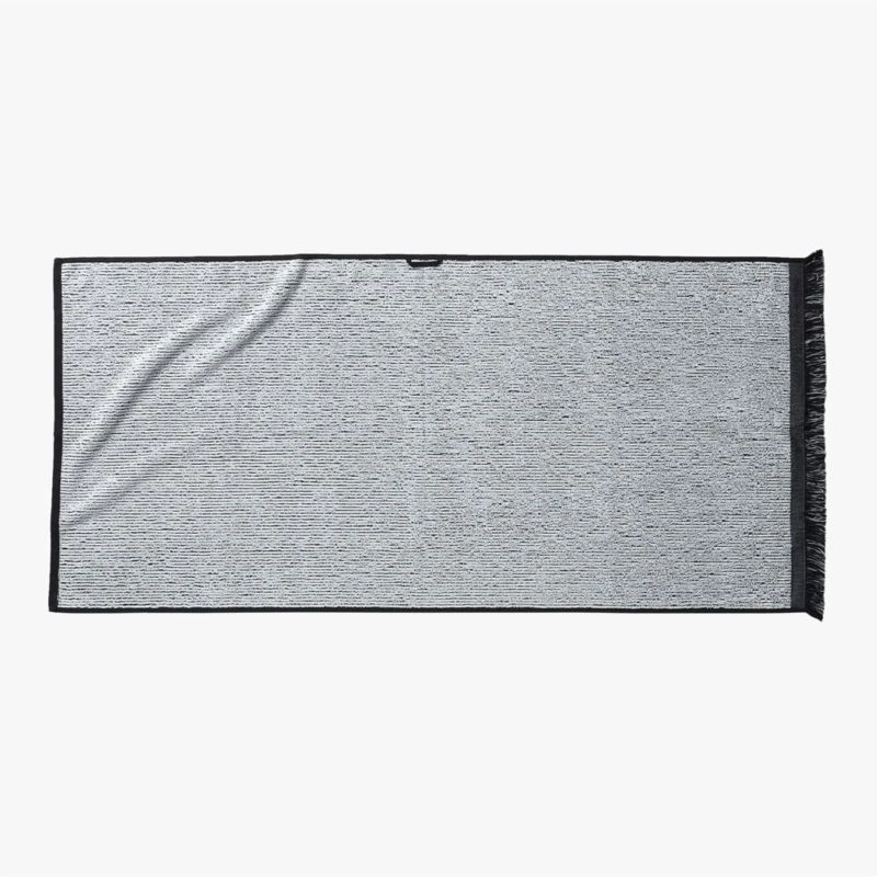 Astrid Organic Cotton Reversible Black And White Bath Towel 7 Astrid Organic Cotton Reversible Black And White Bath Towel - Image 5