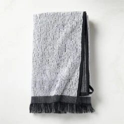 Astrid Organic Cotton Reversible Black And White Bath Towel 11 Astrid Organic Cotton Reversible Black And White Bath Towel -Home Furnishing Store AstridBkNWtRevOgCtnBthTwlROS22