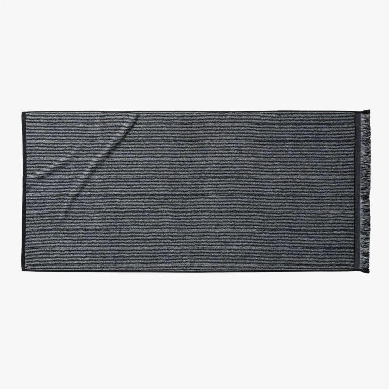 Astrid Organic Cotton Reversible Black And White Bath Towel 6 Astrid Organic Cotton Reversible Black And White Bath Towel - Image 4