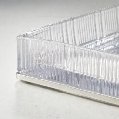 Athena Ribbed Glass Vanity Tray 9 Athena Ribbed Glass Vanity Tray -Home Furnishing Store AthenaRdGlsPdNklTankTrayAV2SHF21