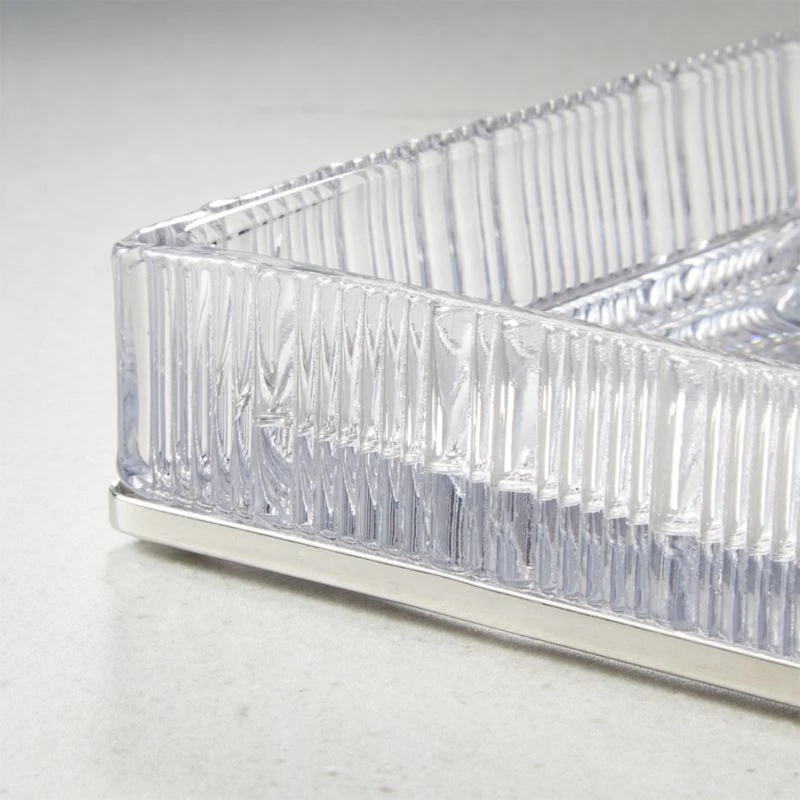 Athena Ribbed Glass Vanity Tray 6 Athena Ribbed Glass Vanity Tray - Image 4