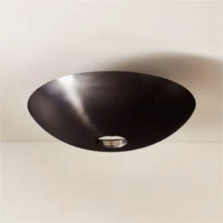 Auden Blackened Brass Flush Mount Light 16.5"