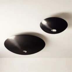 Auden Blackened Brass Flush Mount Light 16.5" -Home Furnishing Store AudenFlushMountsGroupFHF22