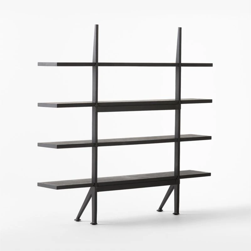 Azzurra Black Metal And Wood Bookshelf 7 Azzurra Black Metal And Wood Bookshelf - Image 5