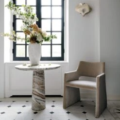 Foley Faux Mohair Grey Dining Armchair 17 Foley Faux Mohair Grey Dining Armchair -Home Furnishing Store BabylonRoundSmallTableFCAG20 1x1