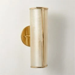 Bander Twisted Cream Vellum Wall Sconce Light