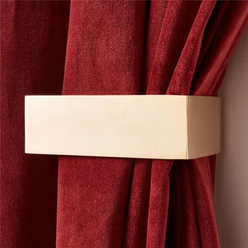 Bend Polished Brass Curtain Tieback 4 Bend Polished Brass Curtain Tieback - Image 2