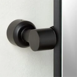 Blaine Matte Black Rectangular Pivot Wall Mirror 24"x36" -Home Furnishing Store BlaineMttBkPvtMrr24x36inAV3SHF22