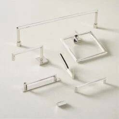 Blaine Polished Nickel Wall Mount Toilet Paper Holder -Home Furnishing Store BlainePlshdNickelCllctnAVFHF21 1