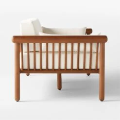 Bonelli Teak Outdoor Sofa With Ivory Sunbrella® Cushions -Home Furnishing Store BonelliSofaSDSSS23