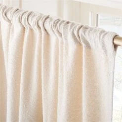 Ivory Boucle Window Curtain Panel 48''x84'' -Home Furnishing Store BoucleIvoryCrtn96PanelAV2SHF23