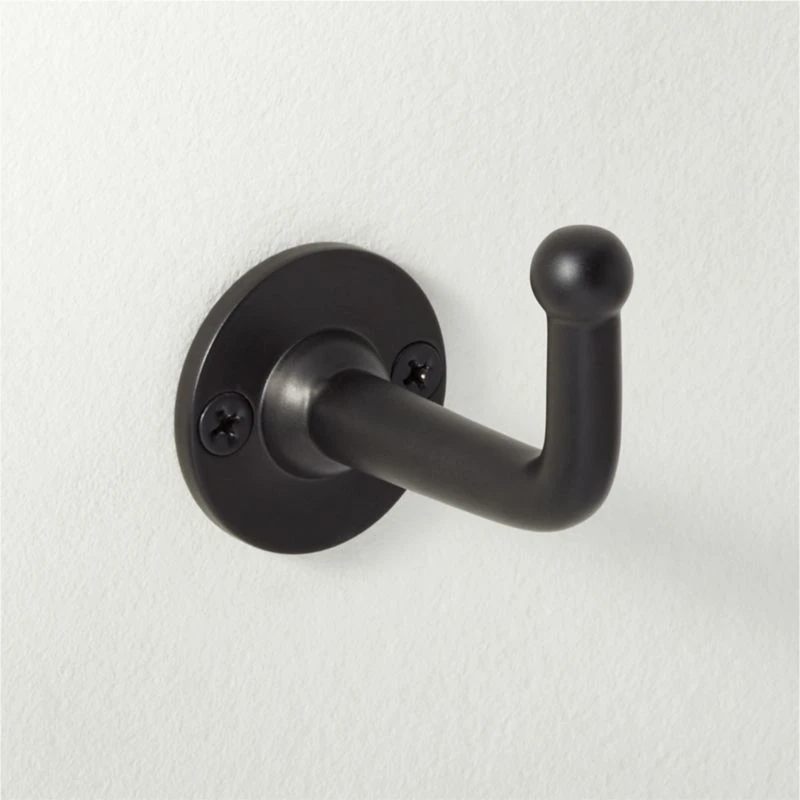 Boule Matte Black Metal Hook 3 Boule Matte Black Metal Hook