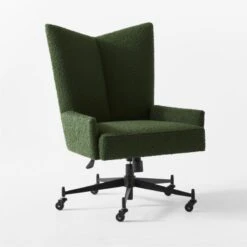 Bowtie Green Boucle Office Chair Model 3002 -Home Furnishing Store BowtieMd3002BclOfcChair3QSSF21