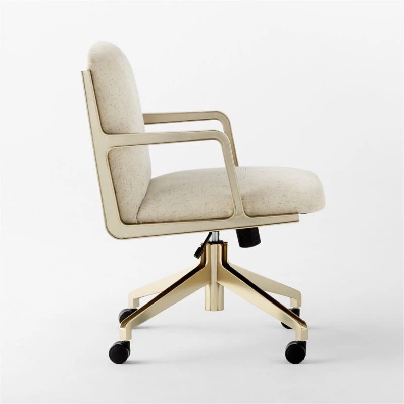 Brecha Ivory Upholstered Office Chair 7 Brecha Ivory Upholstered Office Chair - Image 5