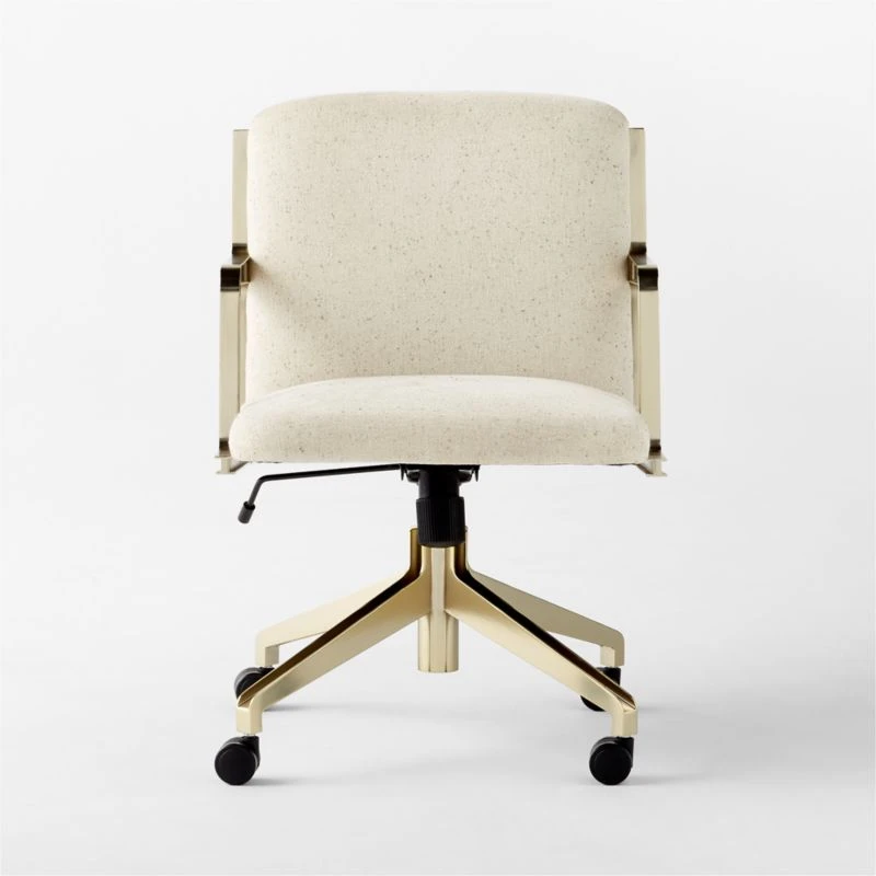 Brecha Ivory Upholstered Office Chair 5 Brecha Ivory Upholstered Office Chair - Image 3