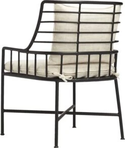 Breton Matte Black Metal Outdoor Dining Chair -Home Furnishing Store BretonDiningChairBlack3QBS18