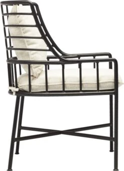 Breton Matte Black Metal Outdoor Dining Chair -Home Furnishing Store BretonDiningChairBlackSDS18