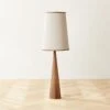 Bruna Walnut Wood And Linen Floor Lamp -Home Furnishing Store BrunaFloorLampROS22