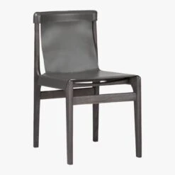 Burano Charcoal Grey Leather Sling Chair -Home Furnishing Store BuranoLthrChrChrcl3QFF18