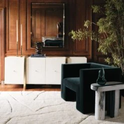 Vida Ivory New Zealand Wool Handknotted Area Rug 5'x8' -Home Furnishing Store CB2FA22 17B Hero V1