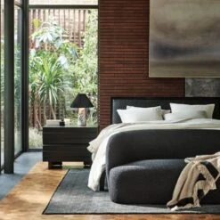 Pietro Woven Black Leather Queen Bed 17 Pietro Woven Black Leather Queen Bed -Home Furnishing Store CB2FA22 27A V1 1