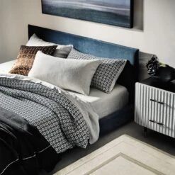 Façade Shadow Velvet Queen Bed 15 Façade Shadow Velvet Queen Bed -Home Furnishing Store CB2FA22 36A V1