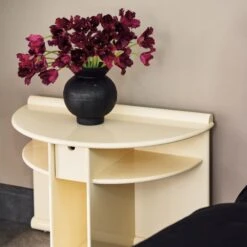 Osoppo Ivory Lacquered Nightstand -Home Furnishing Store CB2FA22 PR GF 06A