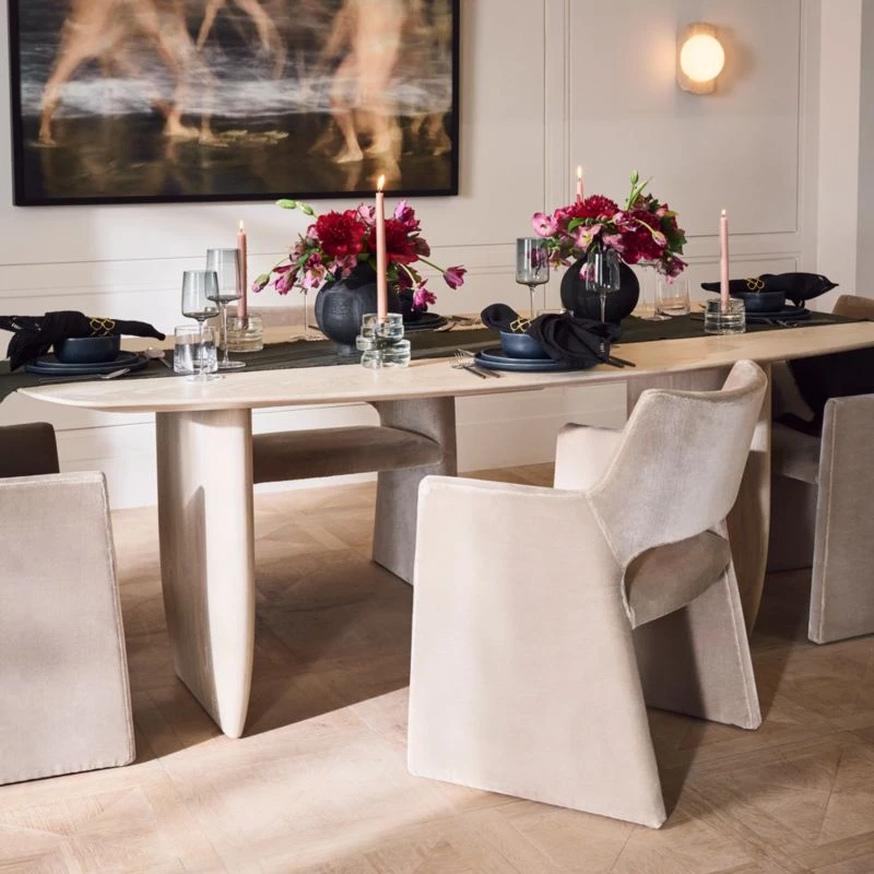 Foley Faux Mohair Grey Dining Armchair 4 Foley Faux Mohair Grey Dining Armchair - Image 2