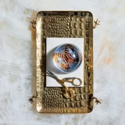 Stalk Gold Serving Platter -Home Furnishing Store CB2HOL21 36C heroOC21 1x1