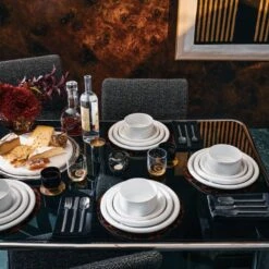 Falls Black Upholstered Dining Chair -Home Furnishing Store CB2HOL22 05B V1