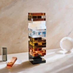 Acrylic Tumbling Tower Game -Home Furnishing Store CB2HOL22 14B hero