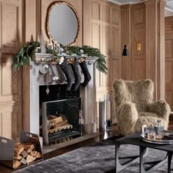 Abel Brass Round Wall Mirror 34" -Home Furnishing Store CB2HOL22 16A V2 2