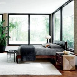 Kamet Organic Cotton Black Duvet Cover And Shams -Home Furnishing Store CB2SP22 08A V1 3