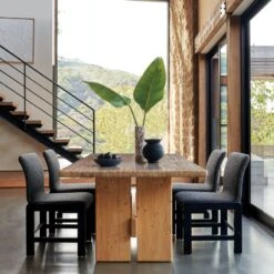 Falls Black Upholstered Dining Chair -Home Furnishing Store CB2SP22 LF 7C hero