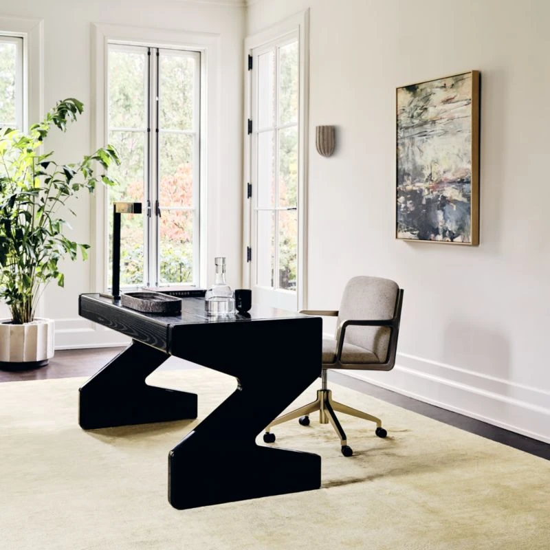 Brecha Ivory Upholstered Office Chair 4 Brecha Ivory Upholstered Office Chair - Image 2