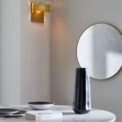 Desi Ribbed Black Vase Tall -Home Furnishing Store CB2SP23 18A2 v3 RET