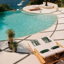 Parc Organic Cotton Green Beach Towel -Home Furnishing Store CB2SU23 RC 02A V4