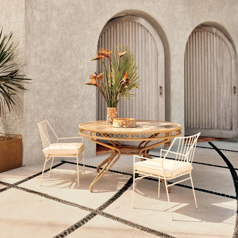 Pavilion Ivory Outdoor Dining Armchair With Ivory Sunbrella Cushion Model 6470 4 Pavilion Ivory Outdoor Dining Armchair With Ivory Sunbrella Cushion Model 6470 - Image 2