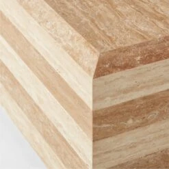Camada Layered Travertine Outdoor Coffee Table -Home Furnishing Store CamadaCoffeeTableAVSSS23